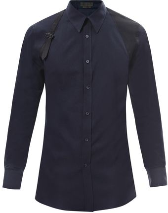Alexander McQueen Harness Shoulder Detail Shirt - Lyst