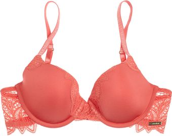 Calvin Klein Harem Lace trimmed Stretch satin Convertible Contour Bra - Lyst