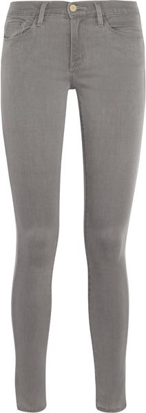 Frame Denim Le Luxe Noir Stretchsatin Twill Skinny Jeans - Lyst