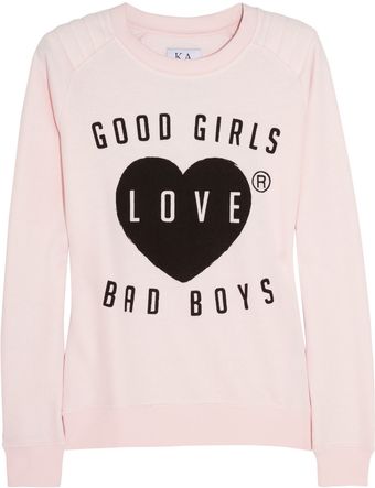 Zoe Karssen Good Girls Love Bad Boys Cotton blend Sweatshirt - Lyst