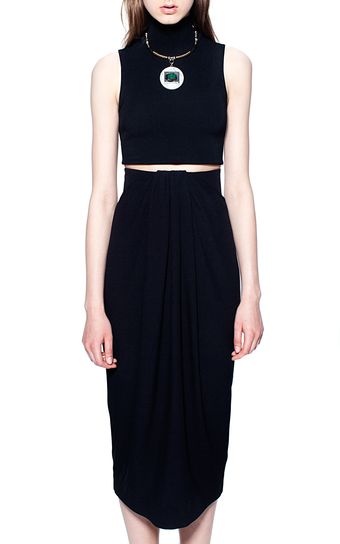 Proenza Schouler Matte Viscose Sleeveless Cropped Turtleneck - Lyst