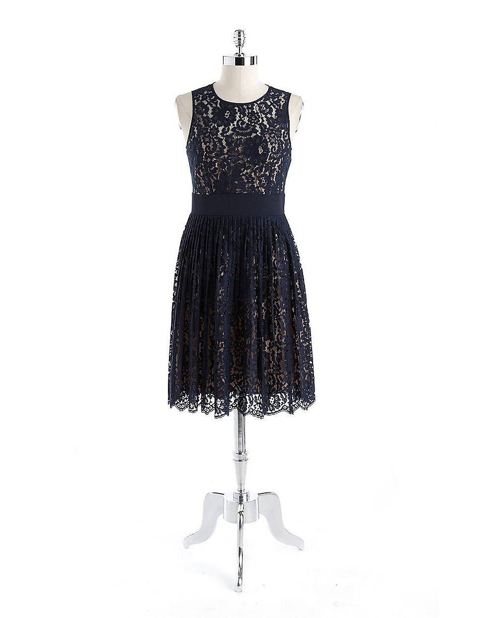 eliza j navy blue lace dress