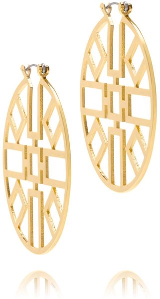 Tory Burch Jordan Wire Hoop Earring - Lyst