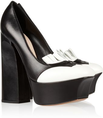 Bottega Veneta Leather Platform Pumps - Lyst