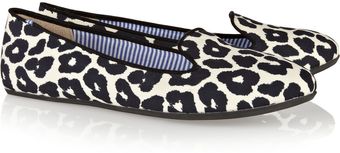 Charles Philip Shanghai Jaguarprint Satin Slippers - Lyst