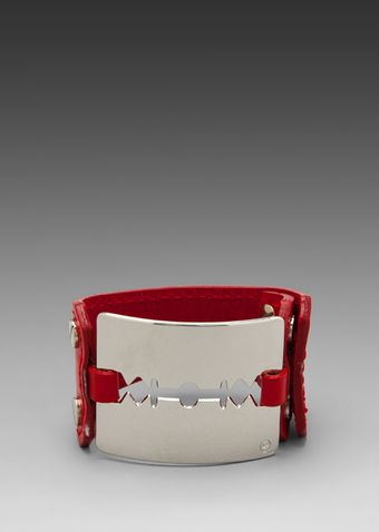 McQ by Alexander McQueen Razor Cuff in Red - Lyst
