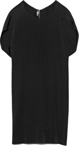 Alexander Wang Textured Crepe Vacuum Pressed Pinched Back Dress - Lyst