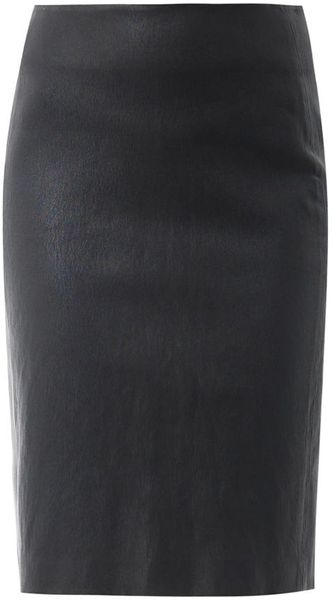 Diane Von Furstenberg Marta Leather Skirt - Lyst