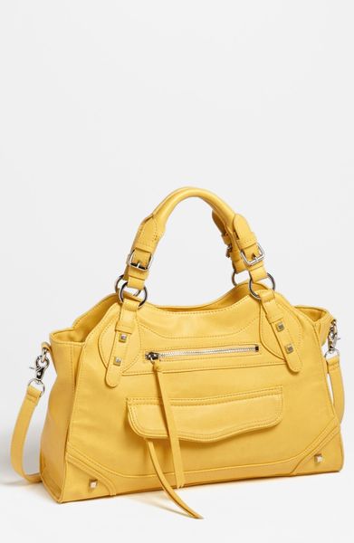 Jessica Simpson Melrose Faux Leather Satchel in Yellow