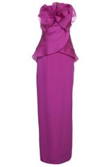 Marchesa Strapless Column Gown
