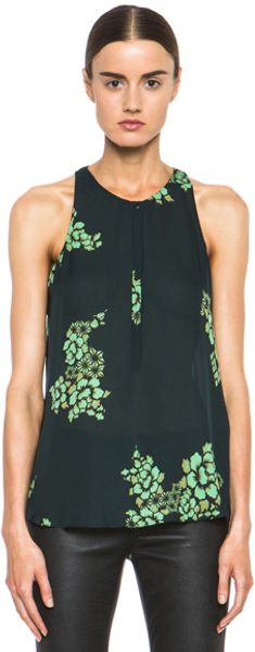 A.L.C. Lennox Tank in Greenfloral - Lyst