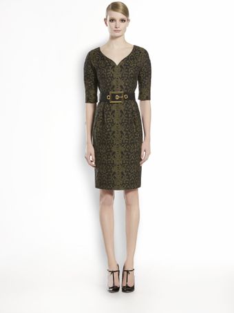 Gucci Jacquard Lace Sweetheart Dress - Lyst