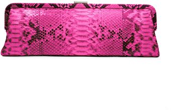 Michael Kors Monroe Python Clutch - Lyst