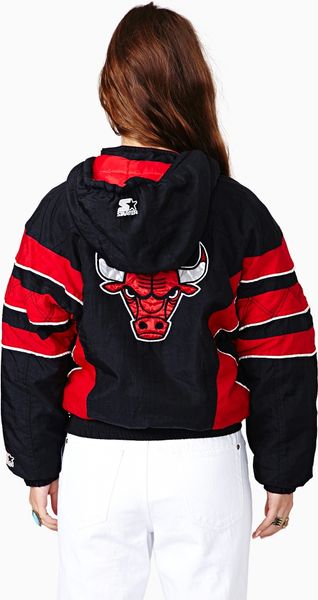 bulls pullover starter jacket