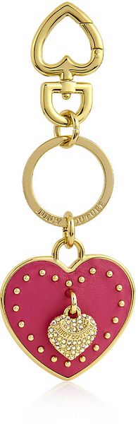 Juicy Couture Leather Heart Key Chain - Lyst