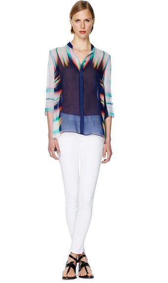Matthew Williamson Sunburst Ink Tailoring Nehru Shirt - Lyst