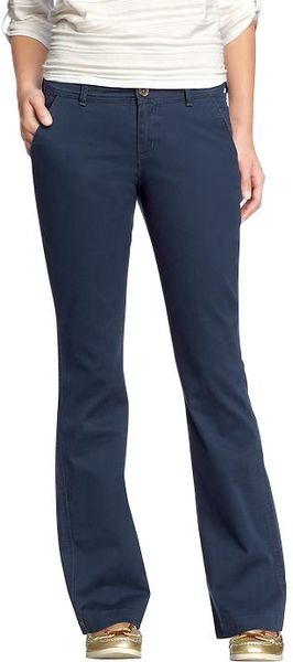 Old Navy The Sweetheart Everyday Bootcut Khakis in Blue (classic navy)