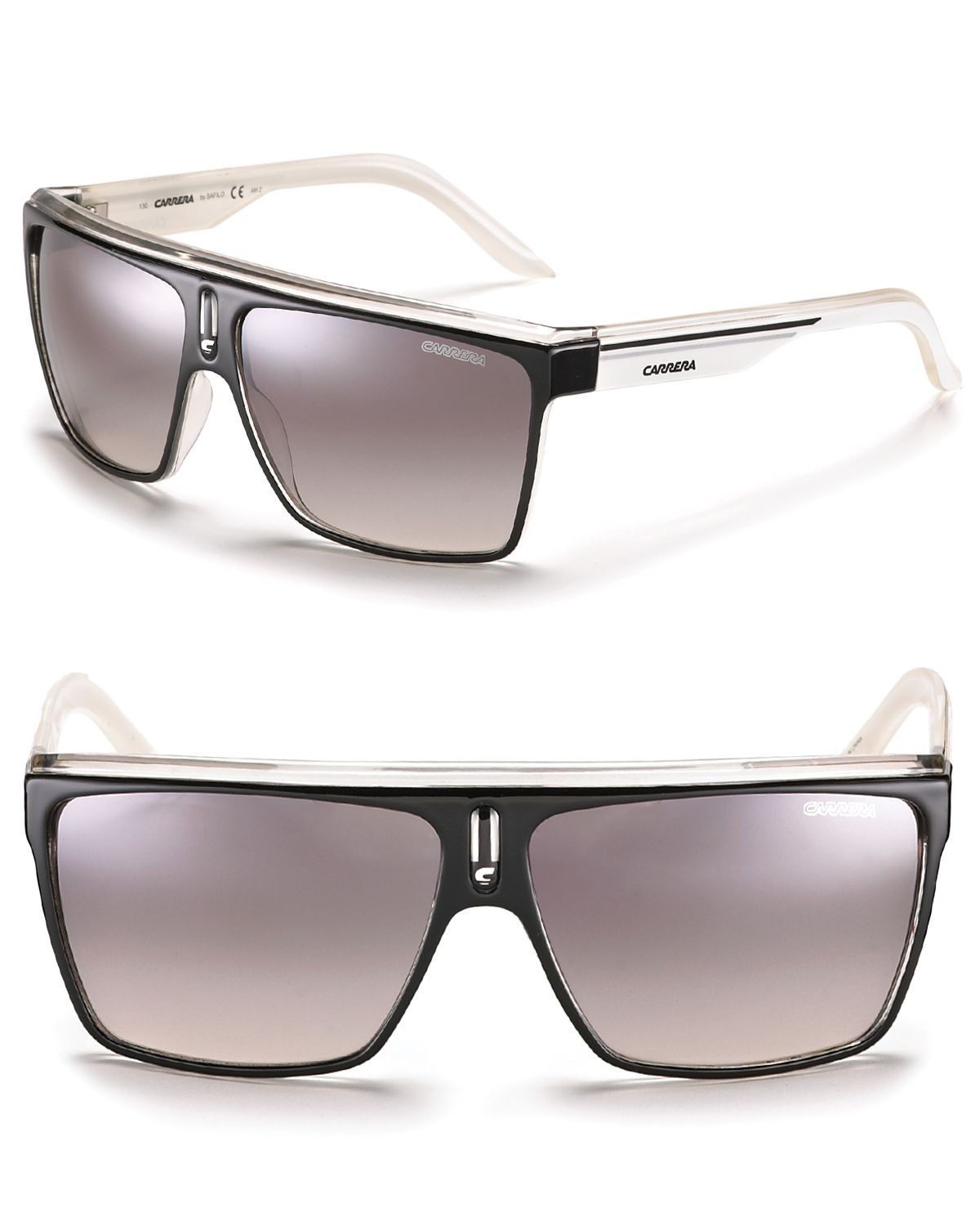 Carrera Square Shield Sunglasses in White (Shiny Black/White) Lyst