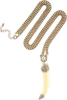 Kenneth Jay Lane Goldtone Crystal and Resin Necklace - Lyst