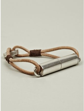 Maison Martin Margiela Mens Leather and Brass Bracelet - Lyst