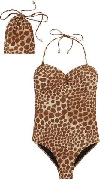 Mulberry Bandeau One Piece - Lyst