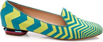 Nicholas Kirkwood Green and Blue Zig Zag Slipper - Lyst