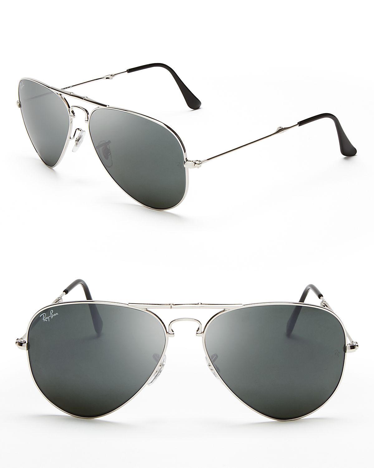 Ray Ban Foldable Mirror Aviator Sunglasses In Silver For Men Lyst