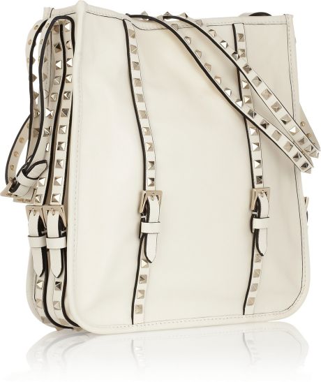 valentino studded leather shoulder bag