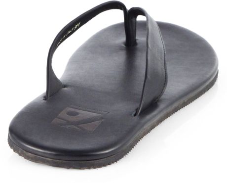 Saks Fifth Avenue Bali Leather Thong Sandal in for Men (BLACK) | Lyst