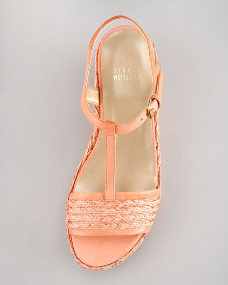 peach sandals flat