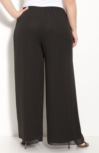 black chiffon palazzo pants