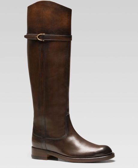 Gucci Eleonora Riding Boot in Brown (Cocoa) | Lyst