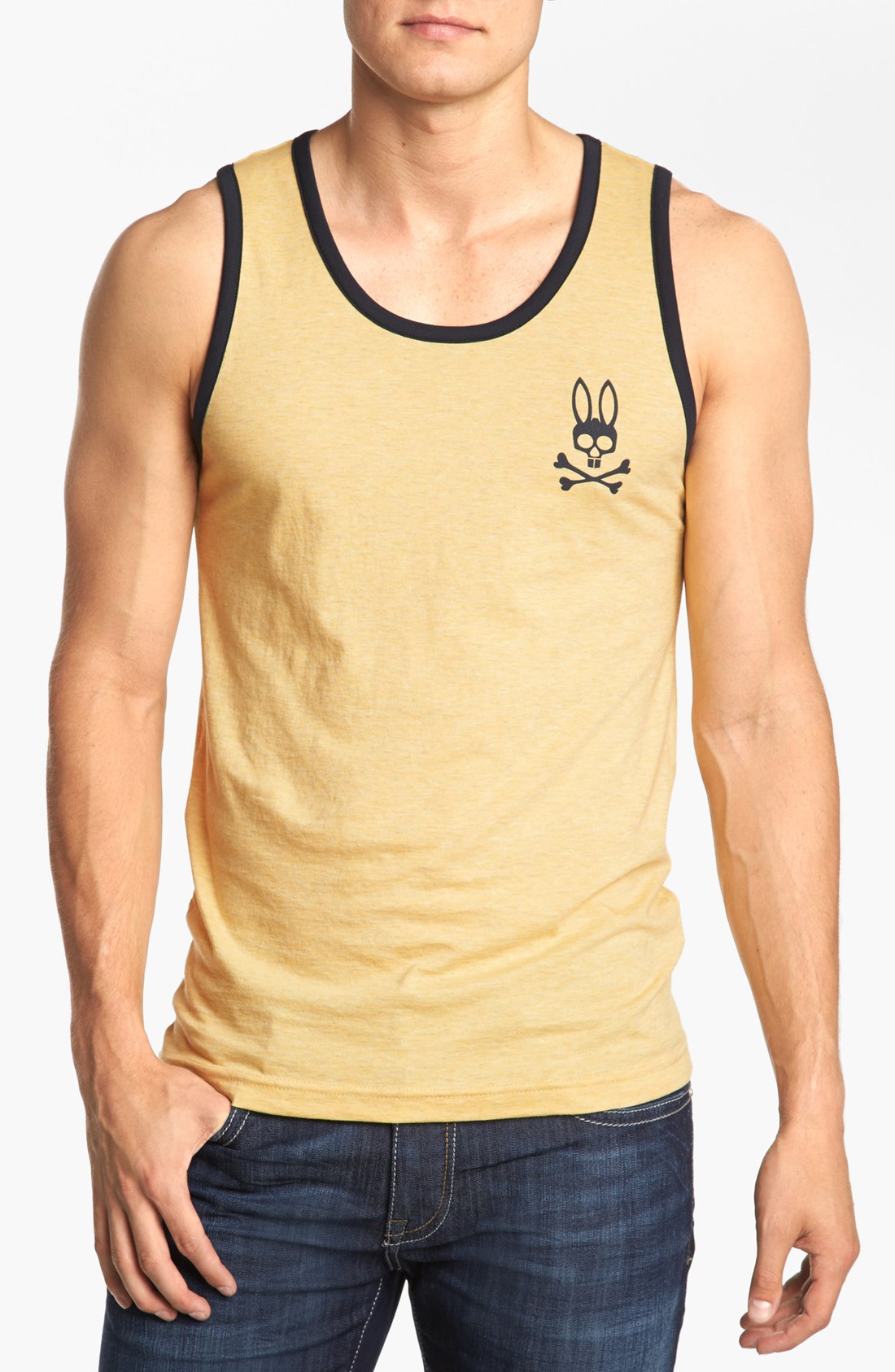 Psycho Bunny Pima Cotton Tank Top in Yellow for Men (Lemon) Lyst