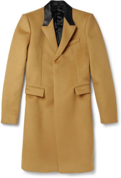 Burberry Prorsum Slim-Fit Bonded Cashmere-Blend Overcoat in Brown for