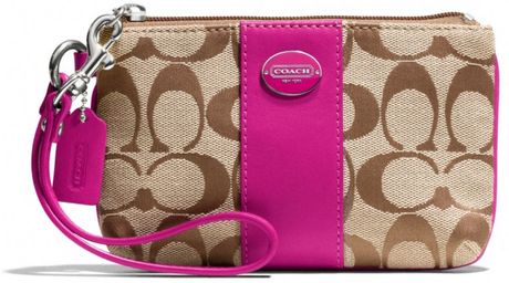 coach wristlets pink