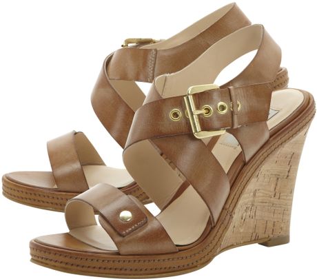 tan cork heeled sandals