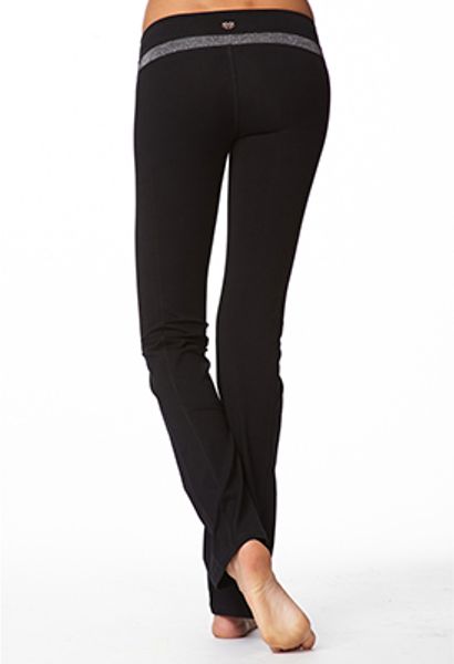Forever 21 Metallic Fit Flare Workout Pants in Black (BLACKSILVER ...
