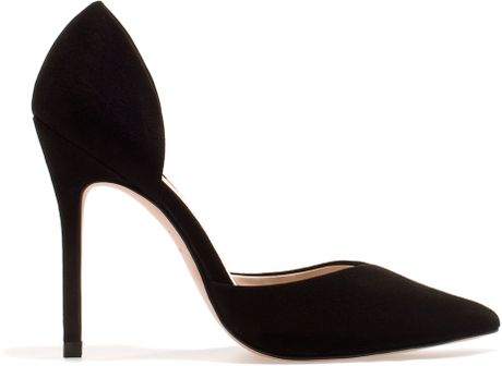 Zara High Heel Vamp Shoe in Black | Lyst