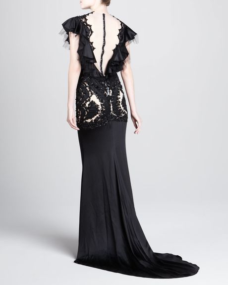 marchesa beaded gown