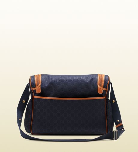 Gucci Blue Nylon Ssima Diaper Bag in Blue Gucci Blue Nylon Ssima Diaper Bag in Blue