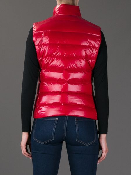 Moncler 'Ghany' Gilet Jacket in Red | Lyst
