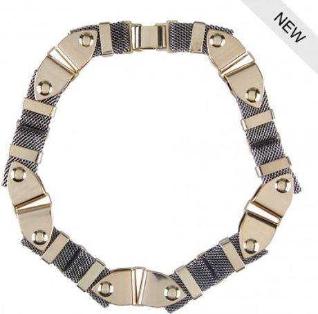 necklace anouk mesh silver allsaints saints