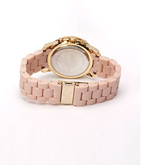 Forever 21 Colored Chronograph Watch in Pink (Light pinkgold)