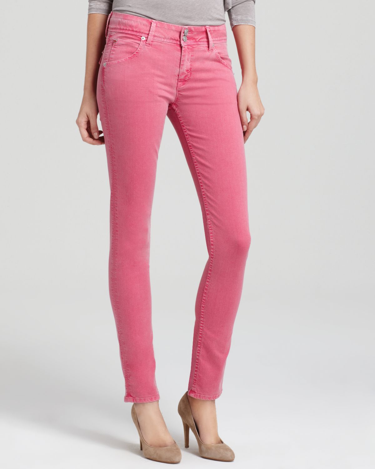 pink woman jeans