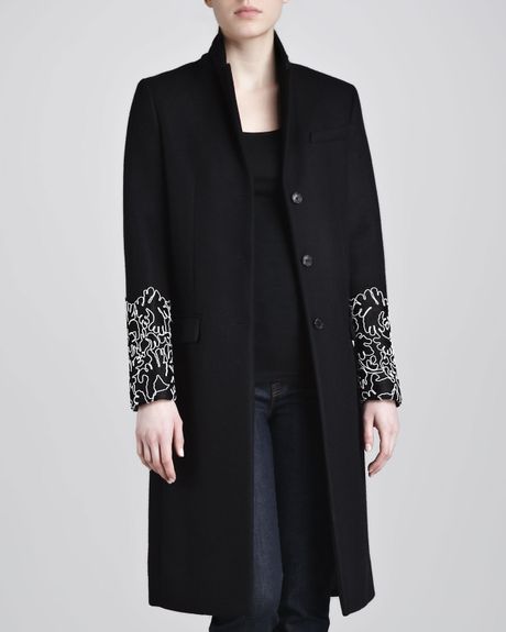 womens coats long coats michael kors coats michael kors black wool ...