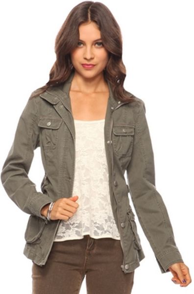 Forever 21 Military Zip Jacket in Green (OLIVE) | Lyst