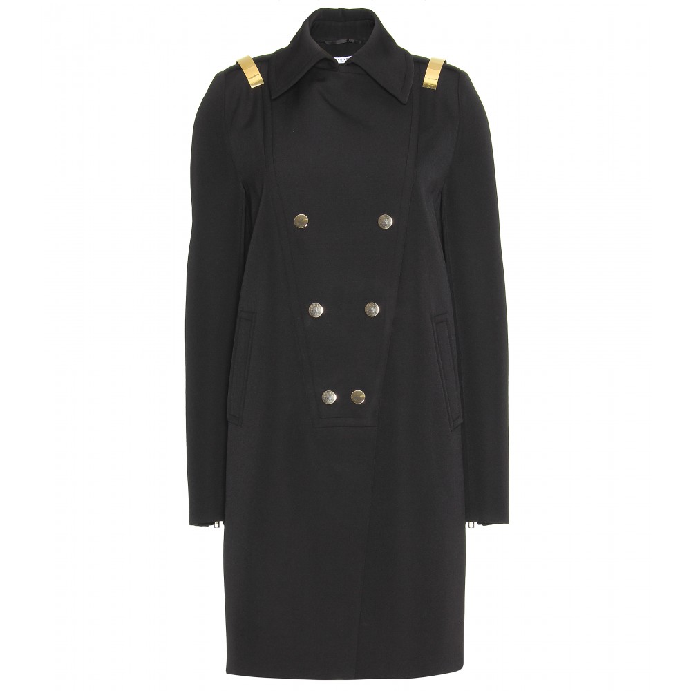 Givenchy Doublebreasted Wool Coat in Black Lyst