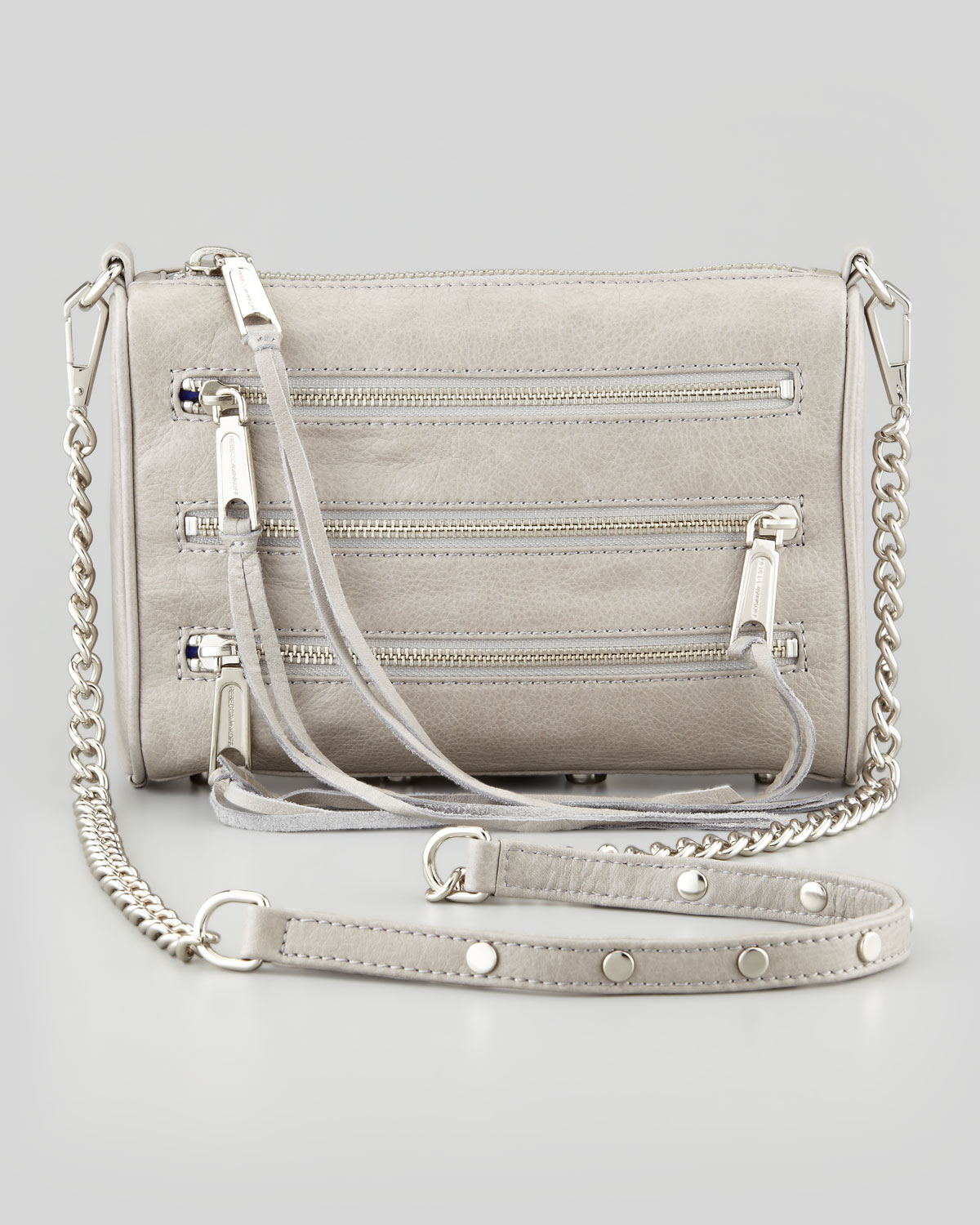 Rebecca Minkoff Fivezip Mini Crossbody Bag in Gray (soft grey) Lyst