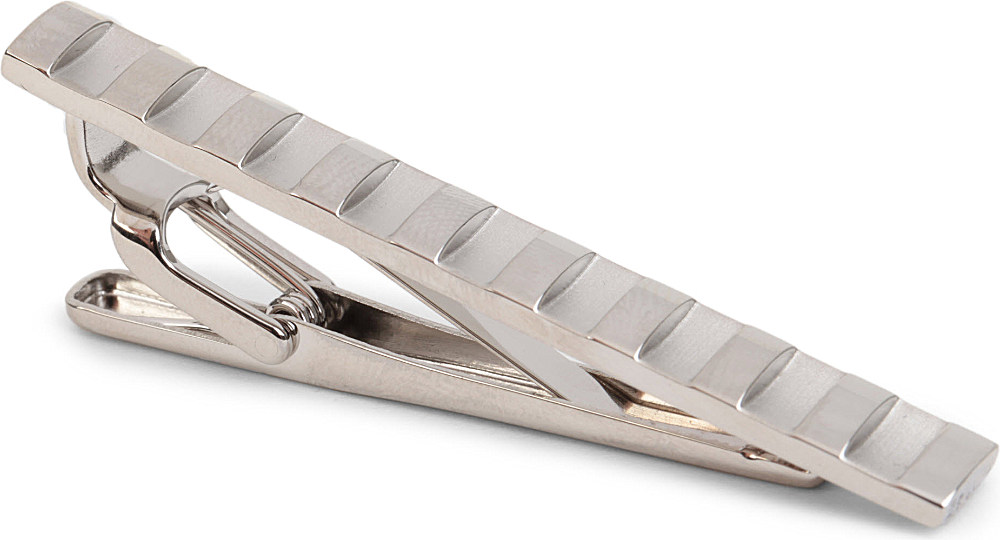 hugo boss silver tie clip