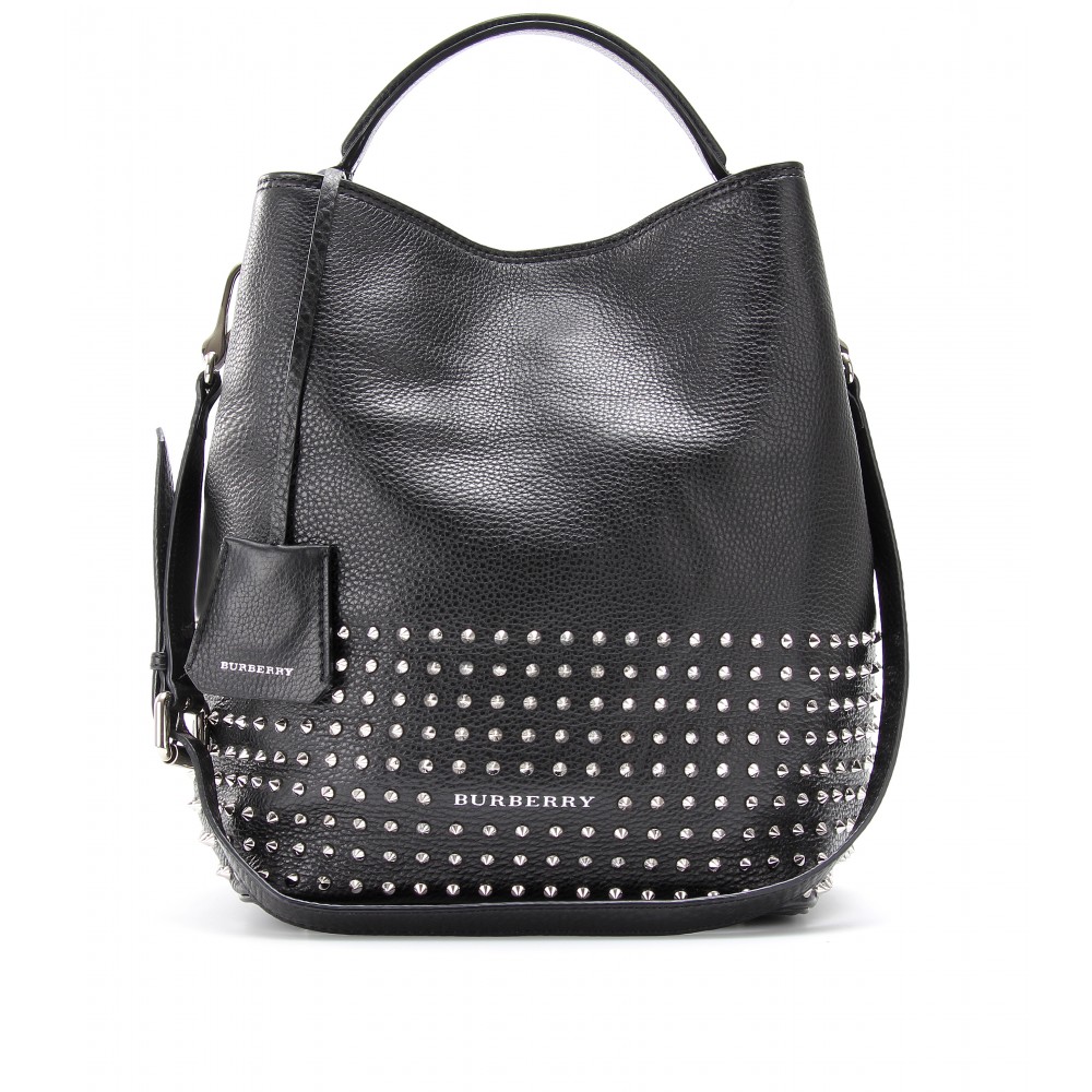 Burberry Brit Susanna Leather Hobo Bag with Studs in Black | Lyst